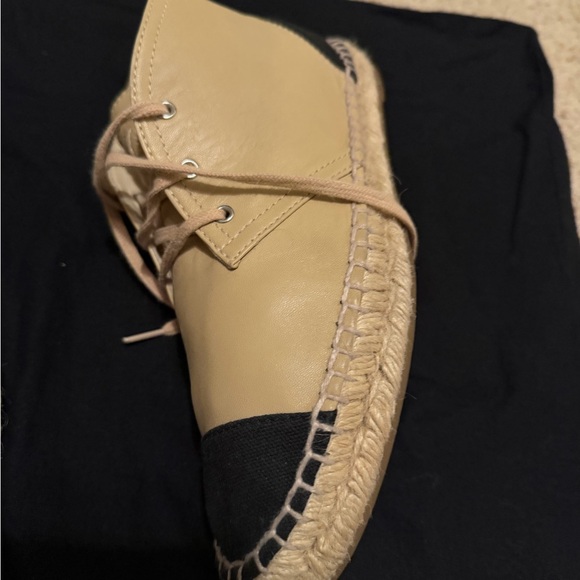 CHANEL Beige and Black CC espadrilles main image 7